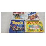 Lot of 4 Vintage Kids Games Perfection Topple