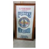 Framed 'Urbans' 100lb Flouer Bag. Measures