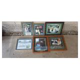 Lot of 6 Various Framed Quaker Steak & Lube Wall