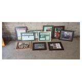Lot of 10 Various Framed Quaker Steak & Lube Wall