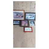 Lot of 6 Framed NASCAR photos Various Sizes