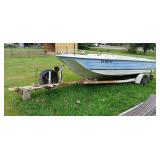 15ft Crestliner Fiberglass Boat and Trailer. NO