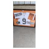 Framed Cleveland Browns Jersey and Player Cards.