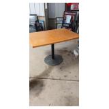 48x33" Wood Top Restaurant Table.