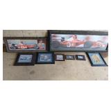 Lot of 8 Various Formula Racing Framed Posters
