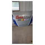 Plastic Coors Light Wall Dï¿½cor Stock Car Hood.