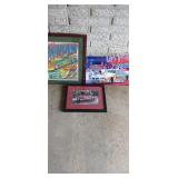 Lot of 3pcs 1 Metal Sign and 2 Framed Drag Racing