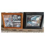 Lot of 2 Framed Sprint Car Racing Photos.