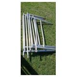 Lot of 6pcs Aluminum Slide Together Railing.