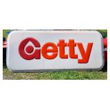 Large Getty plastic Sign Insert. Measures