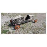Vintage Wood Soap Box Derby Car. (Used as a