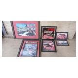 Lot of 6 Various Budweiser Racing Wall Dï¿½cor.