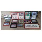 Lot of 14 Various Drag Racing Framed Photos. Some