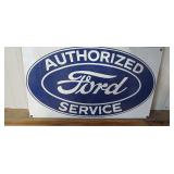 Authorized Ford Service Metal Sign. 18x11"