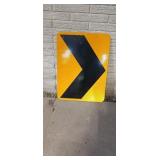 Reflective Metal Arrow Road Sign. 18x24"