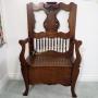 Antique Oak Hall Storage Bench