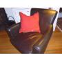 Leather Armchair & Footstool