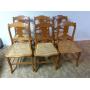 Six Cane Seat Chairs