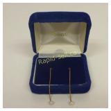 10 Kt. Gold & Pearl Drop Earrings