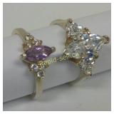 Pair of Sterling Silver Rings