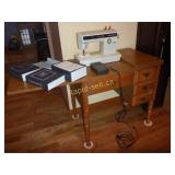 Sewing Machine & Cabinet