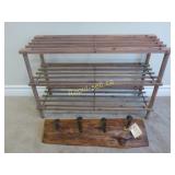 Artisan Reclaimed Materials Coat Hook & Shoe Rack