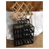 7 Black Plastic Wine Bottle Holders