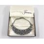 SHERMAN Necklace Signed Blue & Aurora Borealis