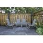Patio Glass Table Set with Four Reclining Chairs