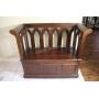 Espresso Finish Cathedral Style Bench & Storage