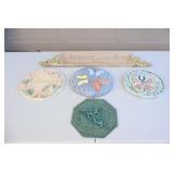 Resin Stepping Stones & Stone Garden Wall Plaque