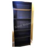 Black Laminate Adjustable Shelf Book Case 1 of 2