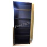 Black Laminate Adjustable Shelf Book Case 2 of 2
