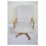 High Quality Vintage Oak Swivel Office Arm Chair