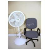 Swivel Office Chair and Floor Fan Model 1825C
