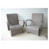 Outdoor Poly Rattan Garden Arm Chairs