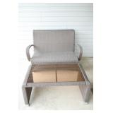 Outdoor Poly Rattan Seat & Coffee Table
