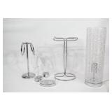 Acrylic Swirl Table Lamp, Stainless Vanity Sets