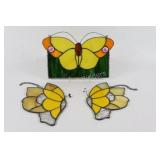 Artisian Stain Glass Butterfly WIndow Decor