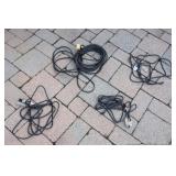 Assortment of 4 Extension Cords
