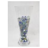 LARGE 14" Beer Glass w Marbles
