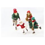 Large Resin Skating Family Figurines 12"