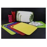 Assortment of Cutting Boards & Napkin Sets
