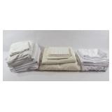 Two Full Sheet Sets w Additional White Sheets