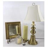 Brass Lamp, Mirror, Candles, Candles - Two Types