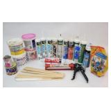 Assorted Chalking, Spackle, Silicone etc.