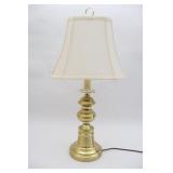 Brass Table Lamp with Rectangle Shade