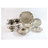 Silverplate Trays, Condiment Sets, Bowls