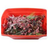 LARGE Red Christmas Tree Sprigs & Bulbs