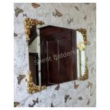 Large Gold Gilt Frameless Mirror